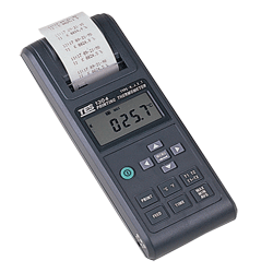 TES-1304 Printing/Data-Logger Thermometer 4 1/2 Digit LCD Dual Channels with Multi-functions 60VDC/24Vrms